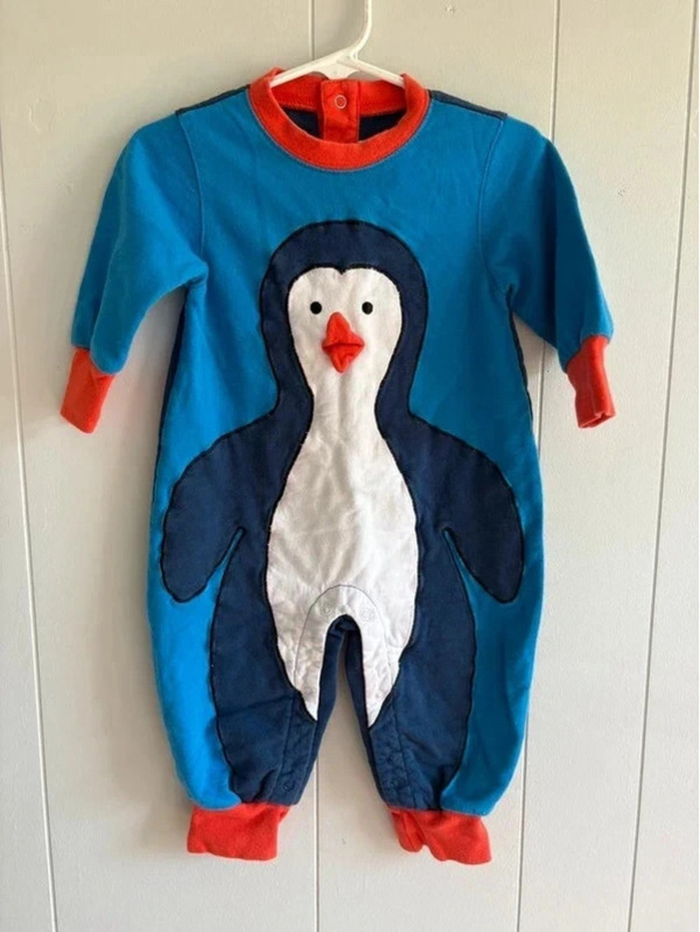 Vintage Infant Rainbow Tag Gymboree Penguin Jumpsuit 6/12M
